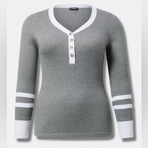 Torrid Henley Varsity Top